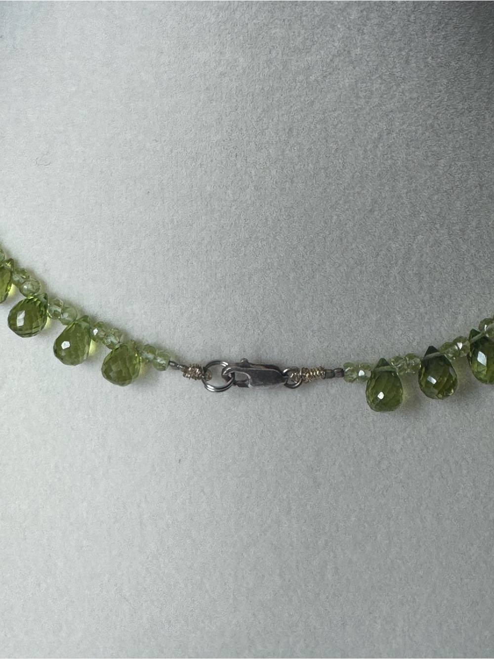 Peridot Teardrop Necklace - Picture 2 of 3